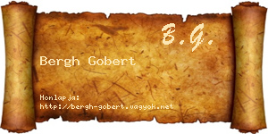 Bergh Gobert névjegykártya